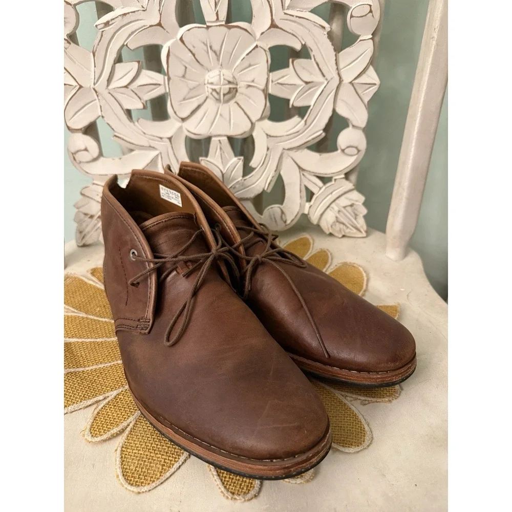 Timberland Wodehouse Brown Leather Chukka Boots Round Toe US 11